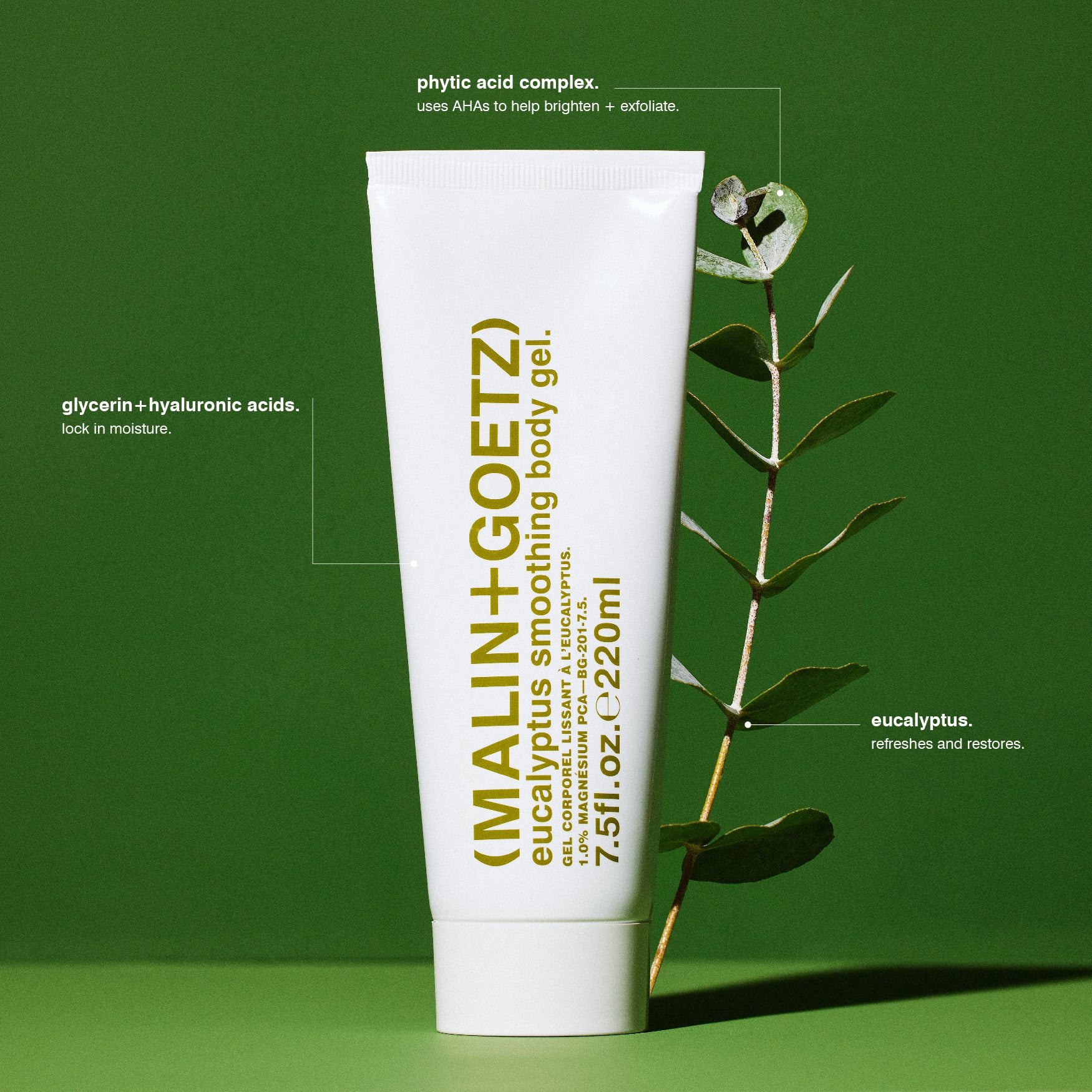 Tube Body Gel mit Eucalyptuszweig