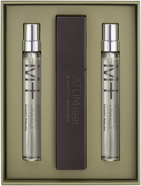 M+ Patchouli Atomizer Set 3 x 8,5ml EdT + 1 x Atomizer
